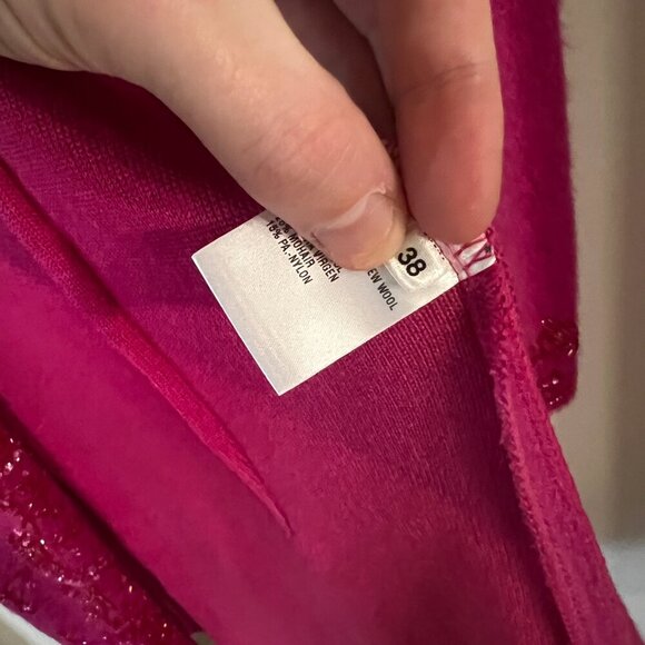 Escada Mohair Cardigan Sweater Size 38 Color Pink - Picture 4 of 6